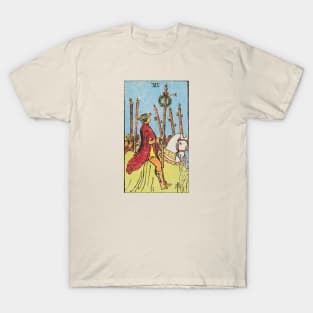 Six of wands tarot card (distressed) T-Shirt